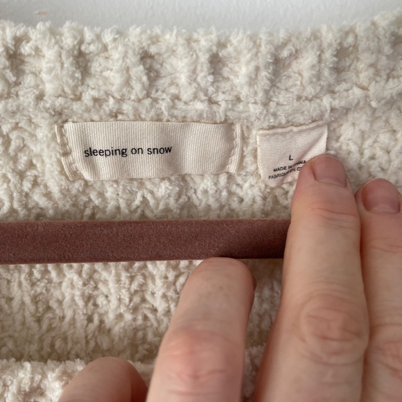 Anthro Sleeping in Snow Adaia Chenille Cable Knit Sweater L - Picture 4 of 10